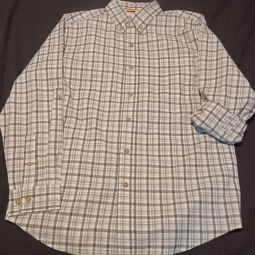 Men's Gray Plaid Shirt